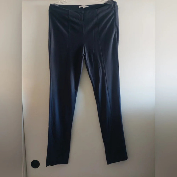 CAbi S Navy Blue front seam straight leg Legging Ponte Sz 8 Office Preppy - Picture 4 of 7
